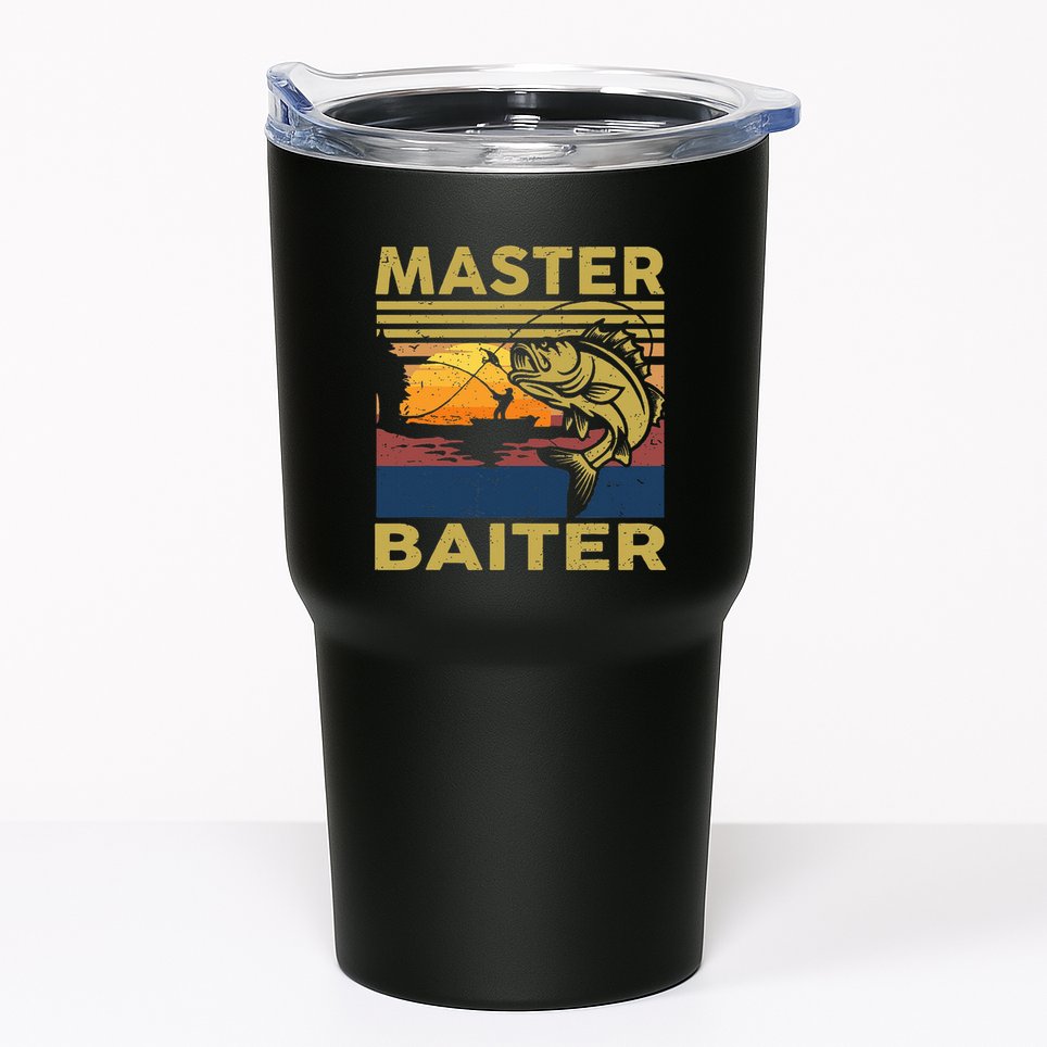 Master Baiter Fishing Funny Grandpa Bass Dad Tumbler