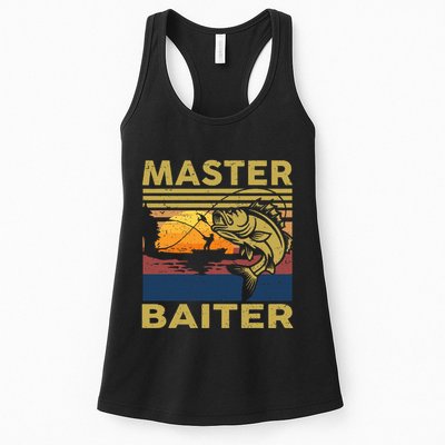 Master Baiter Fishing Funny Grandpa Bass Dad Womens Tank Top