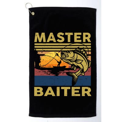 Master Baiter Fishing Funny Grandpa Bass Dad Golf Towel