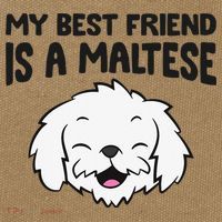 My Best Friend Is A Maltese Dog Cotton Canvas Backpack