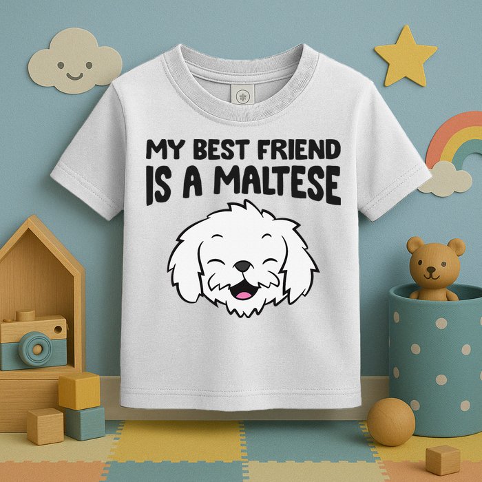 My Best Friend Is A Maltese Dog Toddler T-Shirt