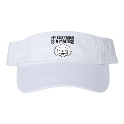 My Best Friend Is A Maltese Dog Valucap Bio-Washed Visor