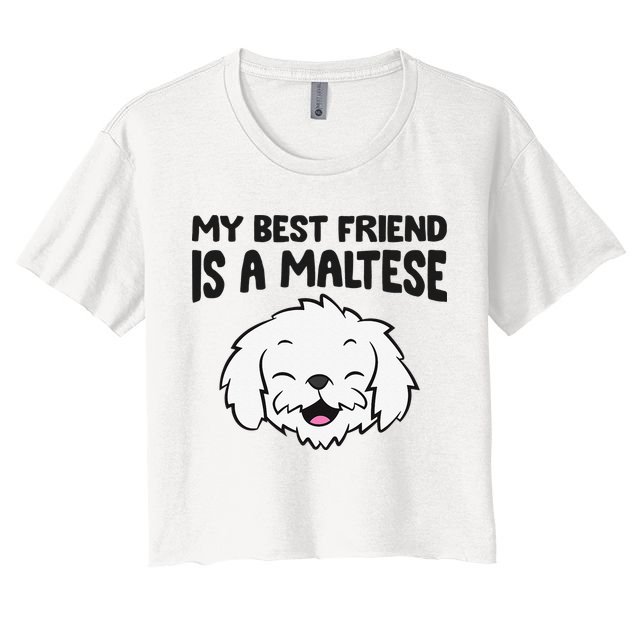 My Best Friend Is A Maltese Dog Crop Top