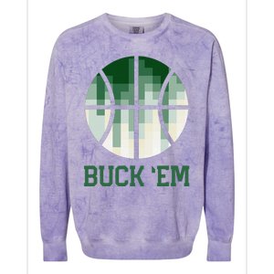 Milwaukee Basketball Fan Colorblast Crewneck Sweatshirt