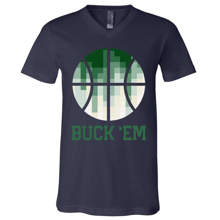 Milwaukee Basketball Fan V-Neck T-Shirt