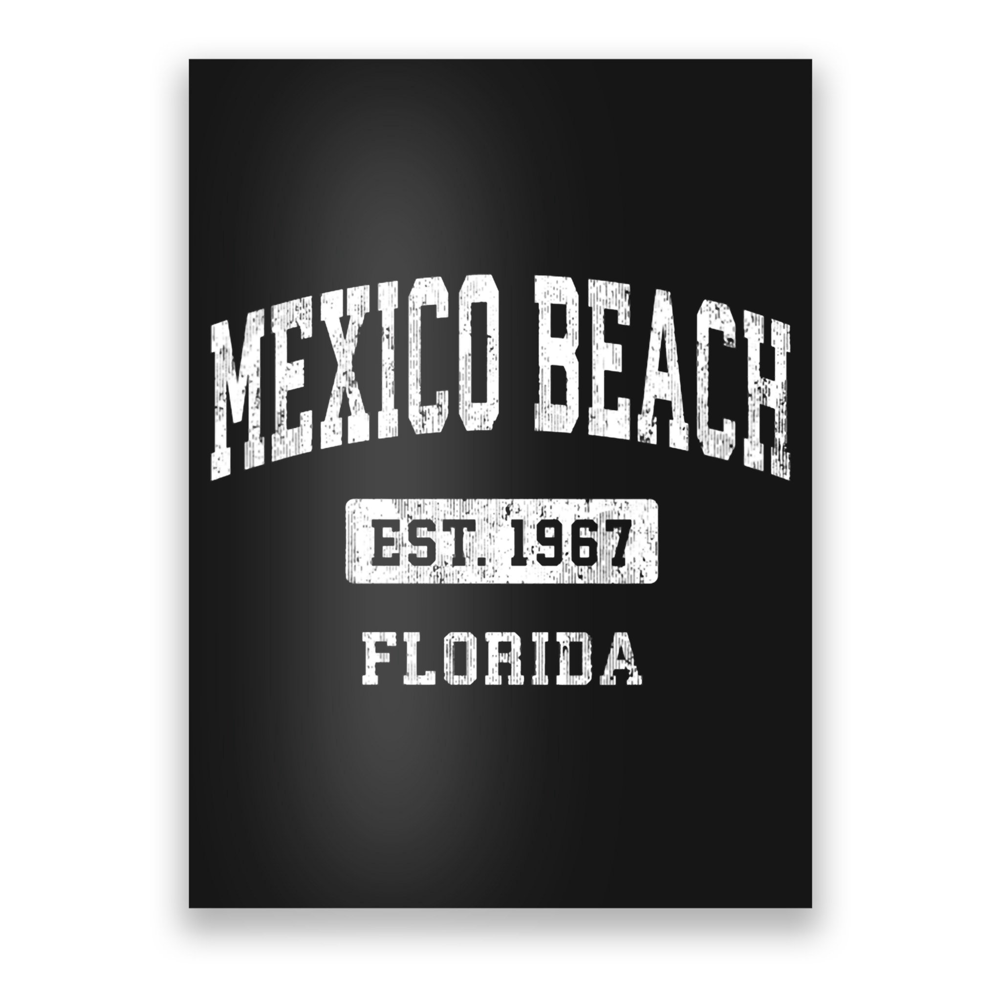 Mexico Beach Florida Fl Vintage Sports Established Poster