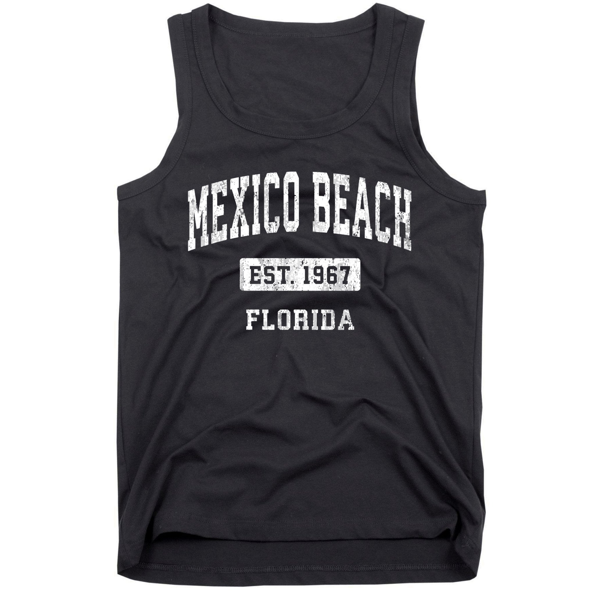 Mexico Beach Florida Fl Vintage Sports Established Tank Top