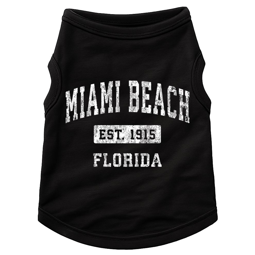 Miami Beach Florida Fl Vintage Established Sports Doggie Tank