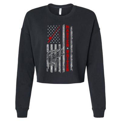 Master Baiter For Funny Fishings For Fisherman Cropped Pullover Crew