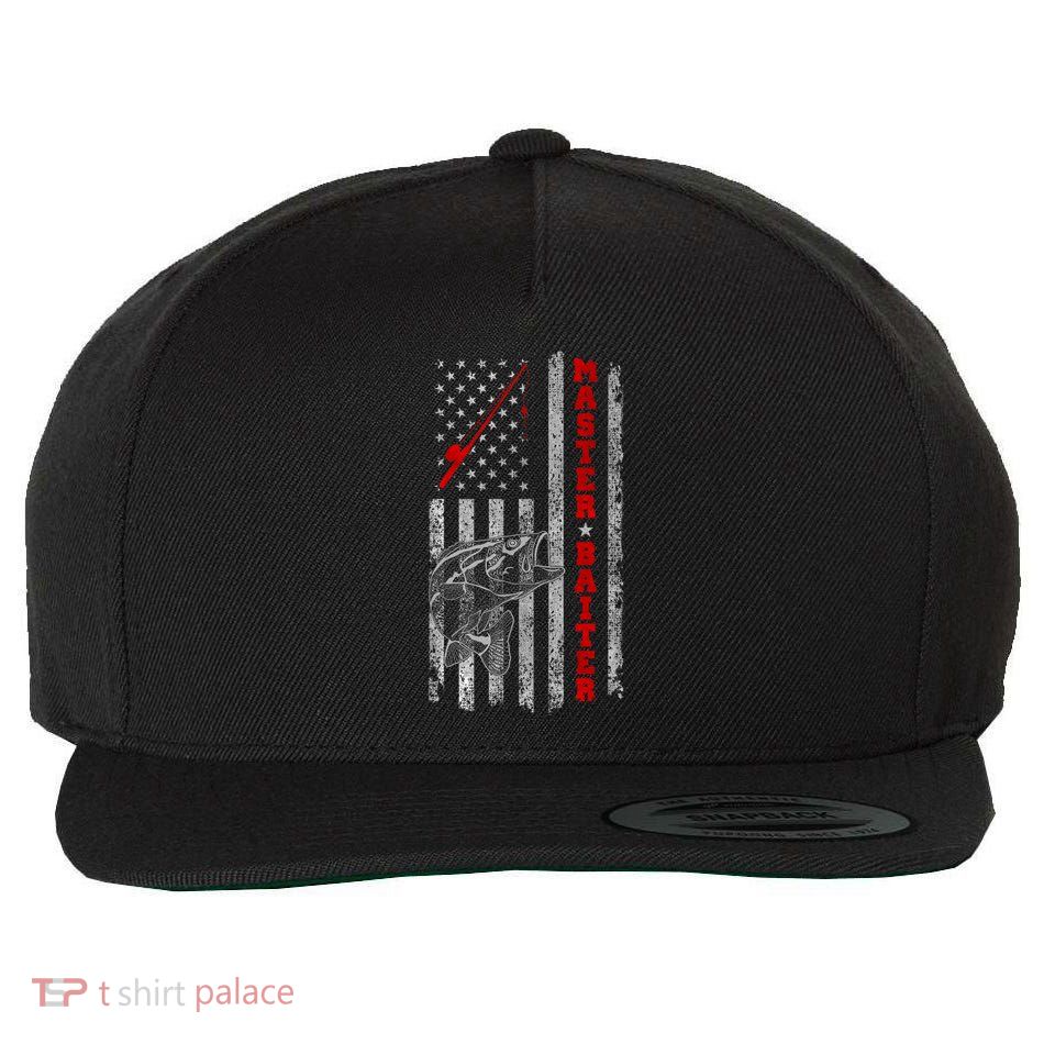 Master Baiter For Funny Fishings For Fisherman Wool Snapback Cap