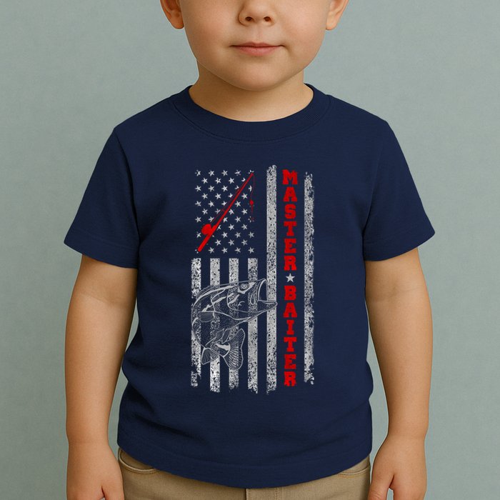 Master Baiter For Funny Fishings For Fisherman Toddler T-Shirt