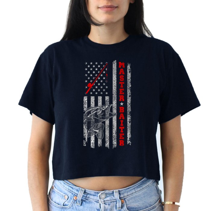 Master Baiter For Funny Fishings For Fisherman Women's Crop Top Tee
