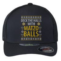 Matzo Balls Funny Hanukkah Theme Holiday Idea Quote Gift Flexfit Unipanel Trucker Cap