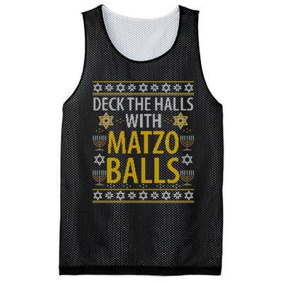 Matzo Balls Funny Hanukkah Theme Holiday Idea Quote Gift Mesh Reversible Basketball Jersey Tank