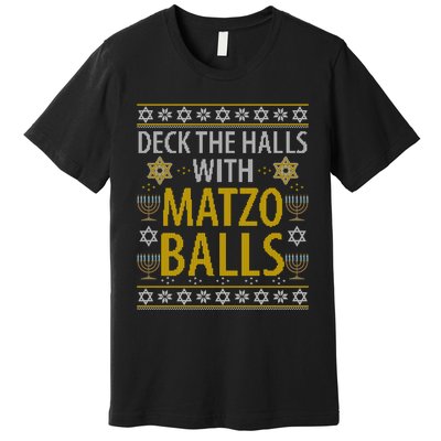 Matzo Balls Funny Hanukkah Theme Holiday Idea Quote Gift Premium T-Shirt