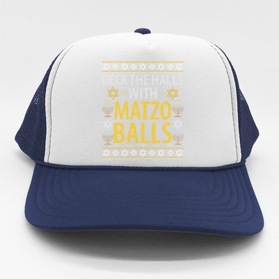 Matzo Balls Funny Hanukkah Theme Holiday Idea Quote Gift Trucker Hat