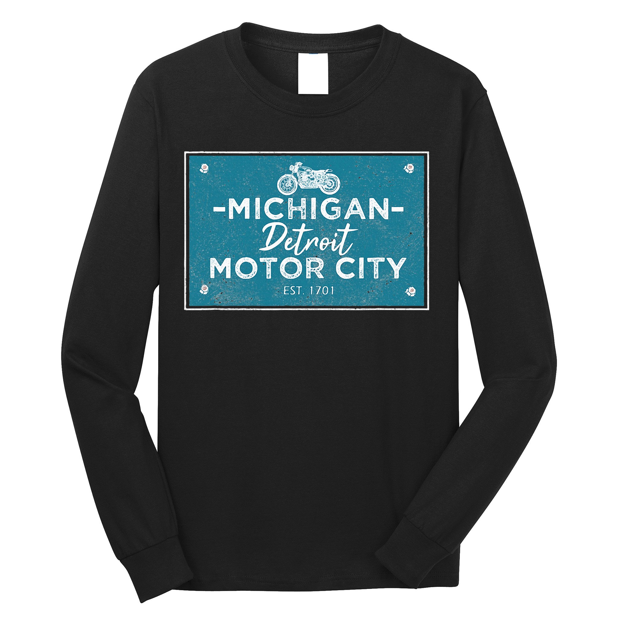 Michigan Biker For Detroit Motorcycle Long Sleeve Shirt