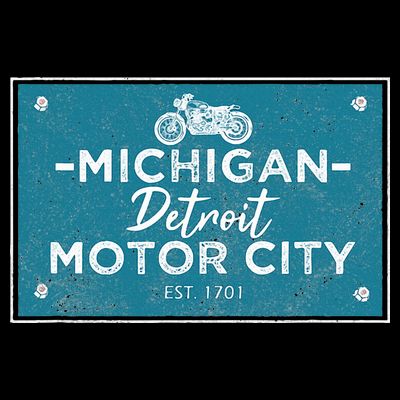 Michigan Biker For Detroit Motorcycle T-Shirt