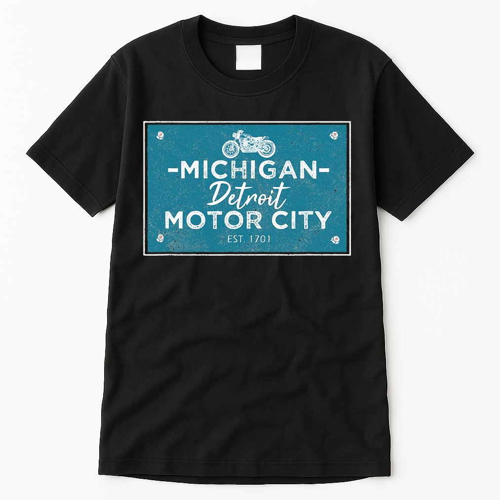 Michigan Biker For Detroit Motorcycle Tall T-Shirt