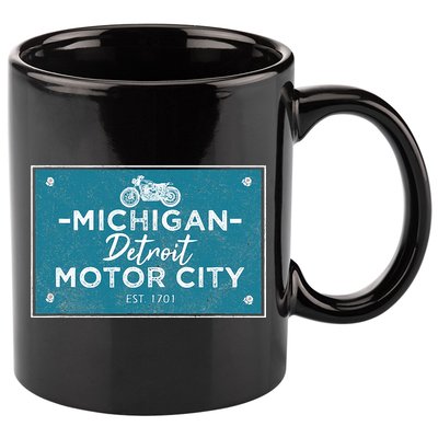 Michigan Biker For Detroit Motorcycle 11oz C Handle Ceramic Mug