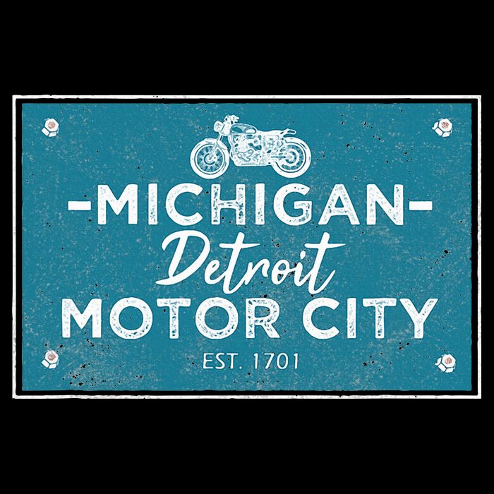 Michigan Biker For Detroit Motorcycle Drawstring Bag