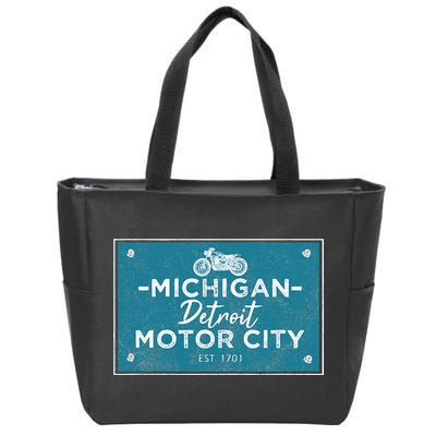 Michigan Biker For Detroit Motorcycle Zip Tote Bag