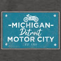 Michigan Biker For Detroit Motorcycle Vector Backpack