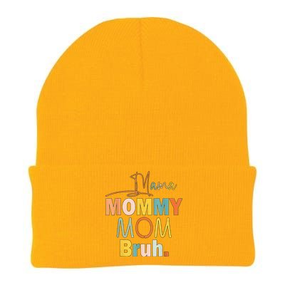 Mommy Bruh Funny Quote Gift Knit Cap Winter Beanie