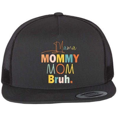 Mommy Bruh Funny Quote Gift Flat Bill Trucker Hat