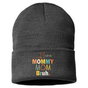 Mommy Bruh Funny Quote Gift Sustainable Knit Beanie