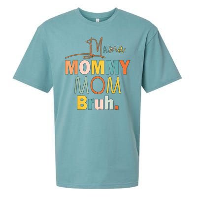 Mommy Bruh Funny Quote Gift Sueded Cloud Jersey T-Shirt