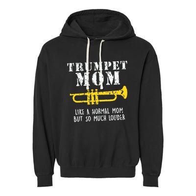 Marching Band Funny Trumpet Mom Garment-Dyed Fleece Hoodie