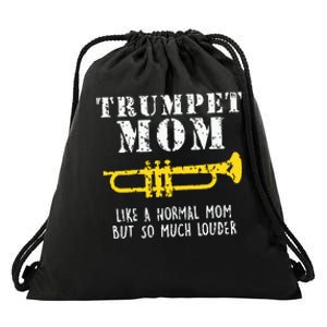 Marching Band Funny Trumpet Mom Drawstring Bag