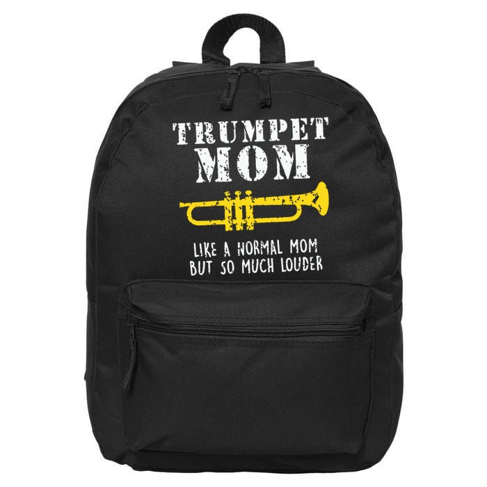 Marching Band Funny Trumpet Mom 16 in Basic Backpack