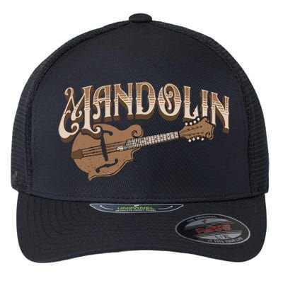 Mandolin Bluegrass Folk Music Mandolin Player Musicians Long Sleeve Flexfit Unipanel Trucker Cap