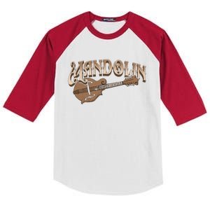 Mandolin Bluegrass Folk Music Mandolin Player Musicians Long Sleeve Kids Colorblock Raglan Jersey