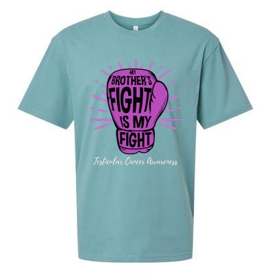 My Brothers Fight Is My Fight Testicular Cancer Awareness Sueded Cloud Jersey T-Shirt