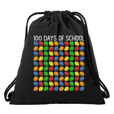 Master Builder Funny Building Blocks 100 Days Of School Drawstring Bag