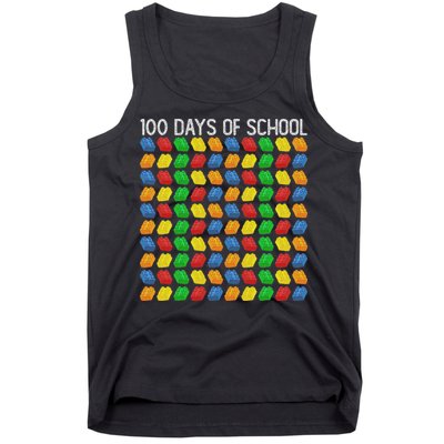Master Builder Funny Building Blocks 100 Days Of School Tank Top