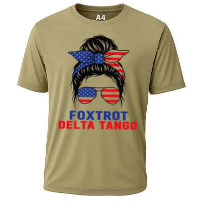 Messy Bun Foxtrots Deltas Tangos Bear Foxtrots Deltas Tango Cooling Performance Crew T-Shirt