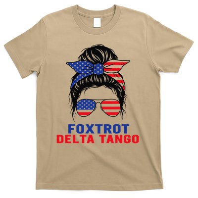 Messy Bun Foxtrots Deltas Tangos Bear Foxtrots Deltas Tango T-Shirt