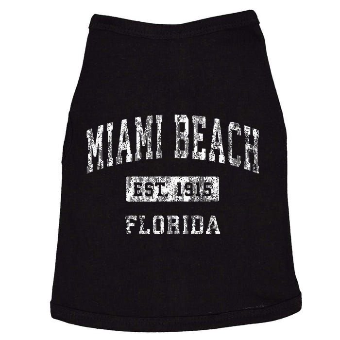 Miami Beach Florida Fl Vintage Established Doggie Tank