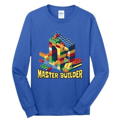 Master Builder Funny Building Blocks Toys Gift Tall Long Sleeve T-Shirt