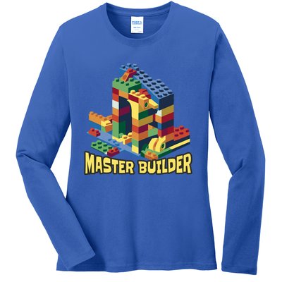 Master Builder Funny Building Blocks Toys Gift Ladies Long Sleeve Shirt