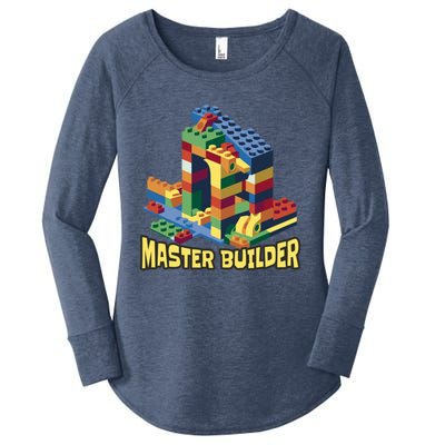 Master Builder Funny Building Blocks Toys Gift Women's Perfect Tri Tunic Long Sleeve Shirt