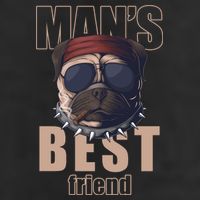 Mans Best Friend Bulldog Funny Dog Lover 7 Panel Mesh Trucker Snapback Hat