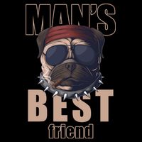Mans Best Friend Bulldog Funny Dog Lover Zip Tote Bag