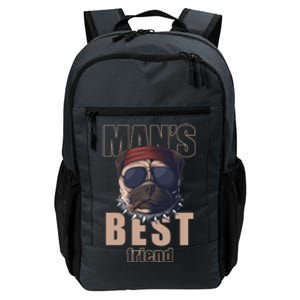 Mans Best Friend Bulldog Funny Dog Lover Daily Commute Backpack