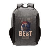 Mans Best Friend Bulldog Funny Dog Lover Vector Backpack