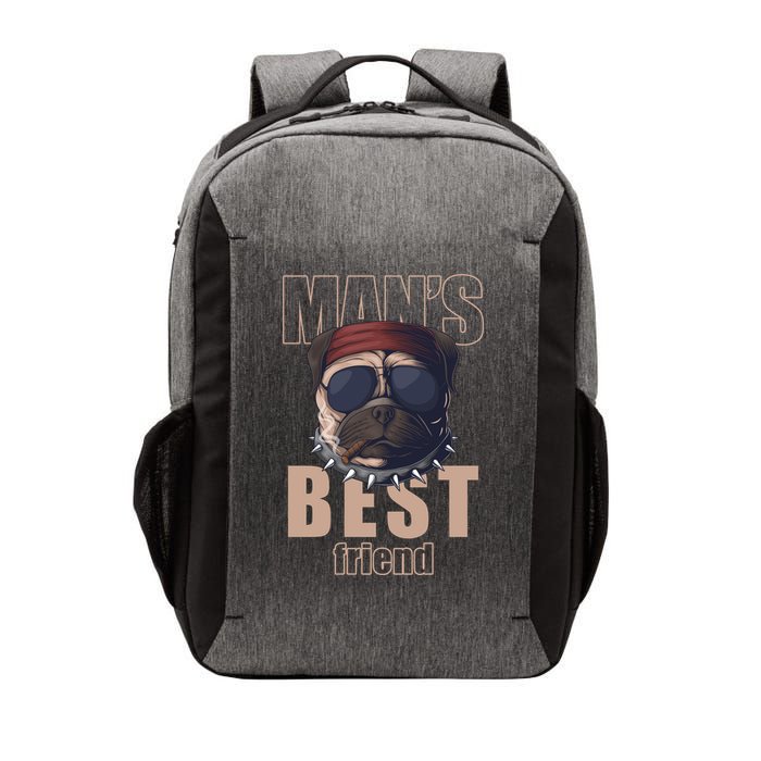 Mans Best Friend Bulldog Funny Dog Lover Vector Backpack
